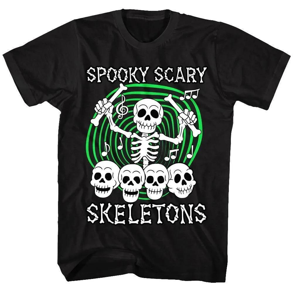 Spooky Scary Skeletons Skull Drummer Unisex T Shirt